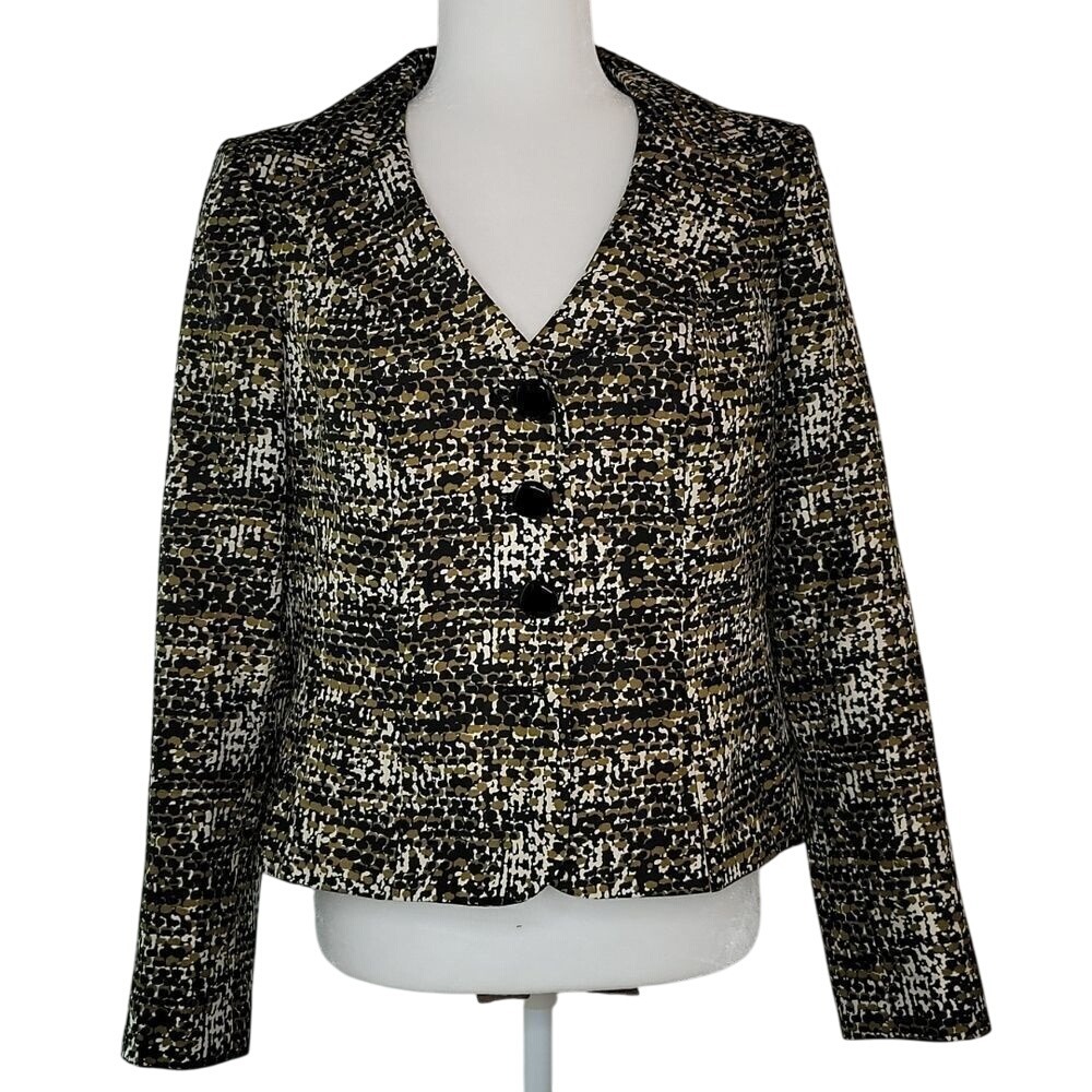 Le Suit Black Print Jacket‎